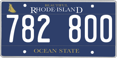 RI license plate 782800
