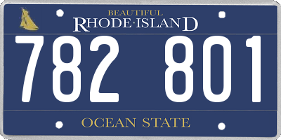 RI license plate 782801