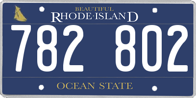 RI license plate 782802