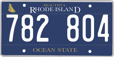 RI license plate 782804