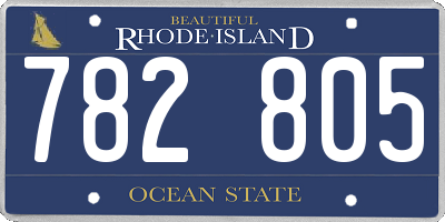 RI license plate 782805