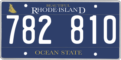 RI license plate 782810