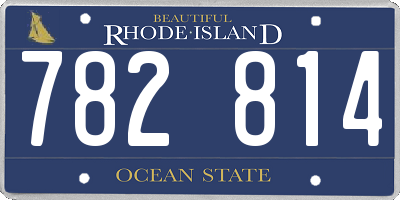 RI license plate 782814