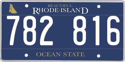 RI license plate 782816