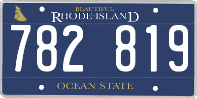 RI license plate 782819