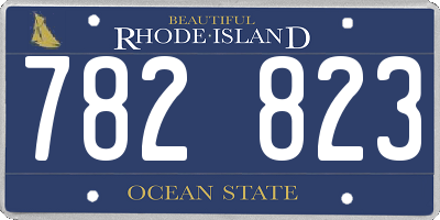 RI license plate 782823
