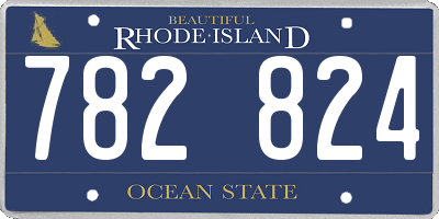 RI license plate 782824
