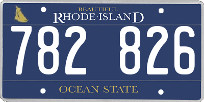 RI license plate 782826