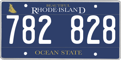 RI license plate 782828