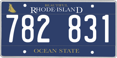 RI license plate 782831