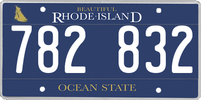 RI license plate 782832