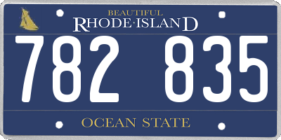RI license plate 782835