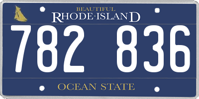 RI license plate 782836