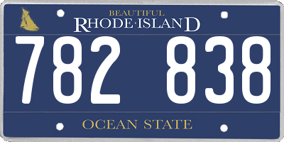 RI license plate 782838