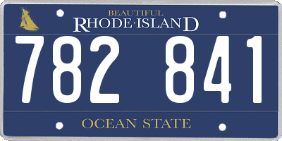 RI license plate 782841