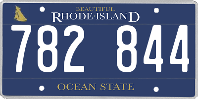 RI license plate 782844