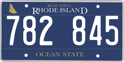 RI license plate 782845