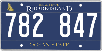 RI license plate 782847