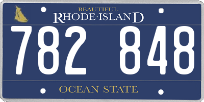 RI license plate 782848