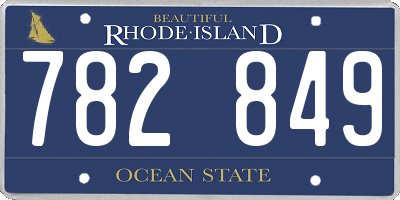 RI license plate 782849