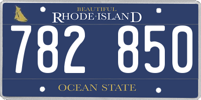 RI license plate 782850