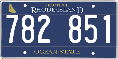 RI license plate 782851