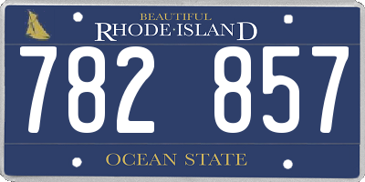 RI license plate 782857