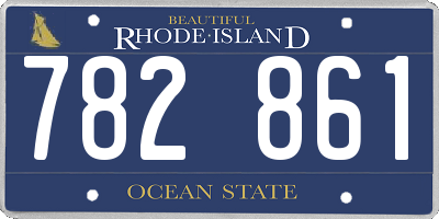 RI license plate 782861