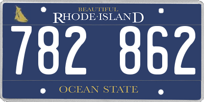 RI license plate 782862