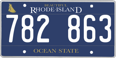 RI license plate 782863