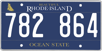 RI license plate 782864