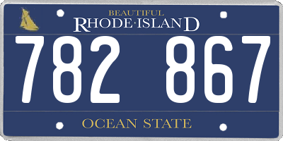 RI license plate 782867