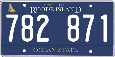 RI license plate 782871