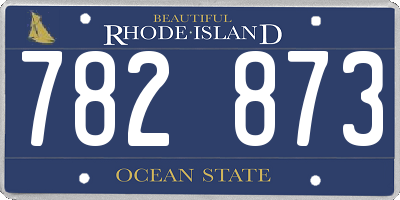 RI license plate 782873