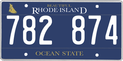 RI license plate 782874