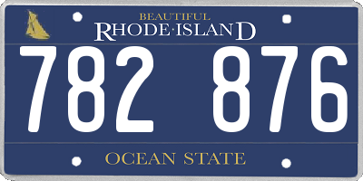 RI license plate 782876