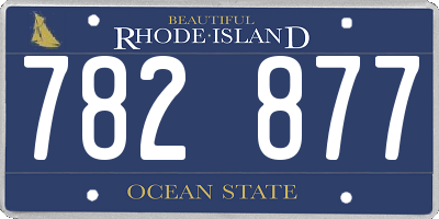 RI license plate 782877