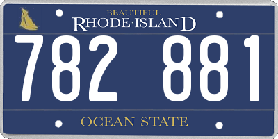 RI license plate 782881