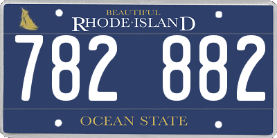 RI license plate 782882
