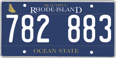 RI license plate 782883