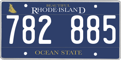 RI license plate 782885