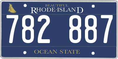 RI license plate 782887