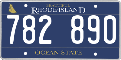 RI license plate 782890
