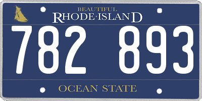RI license plate 782893