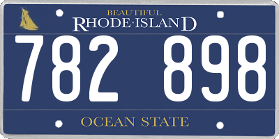 RI license plate 782898
