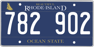 RI license plate 782902
