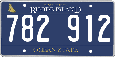 RI license plate 782912