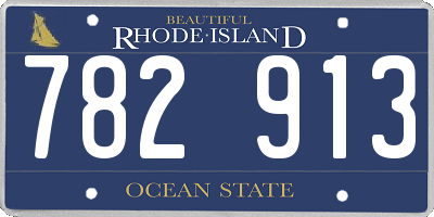 RI license plate 782913