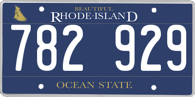 RI license plate 782929
