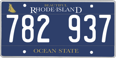 RI license plate 782937